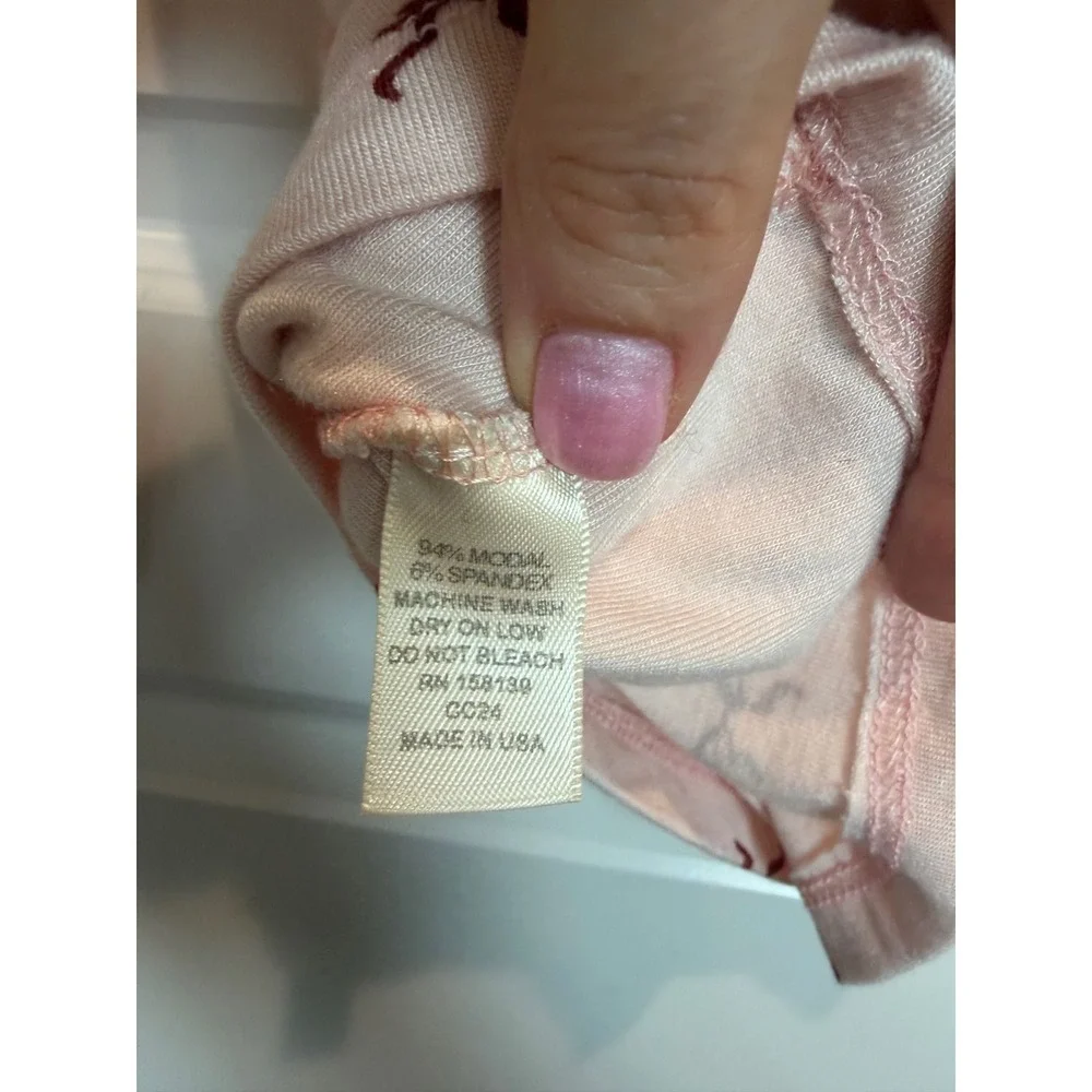 28.Childhoods Clothing Pink Bow Print Long Sleeve Raglan Top Kids 3T Made in USA